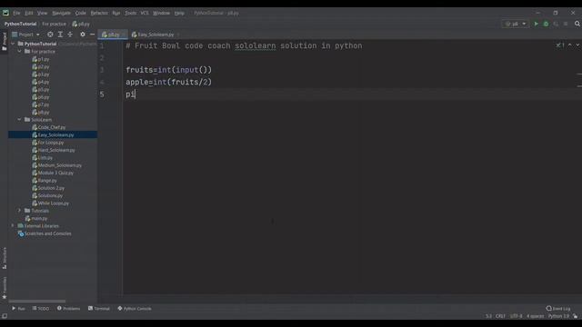 Fruit Bowl Code_coach solution using python || Sololearn смотреть онлайн