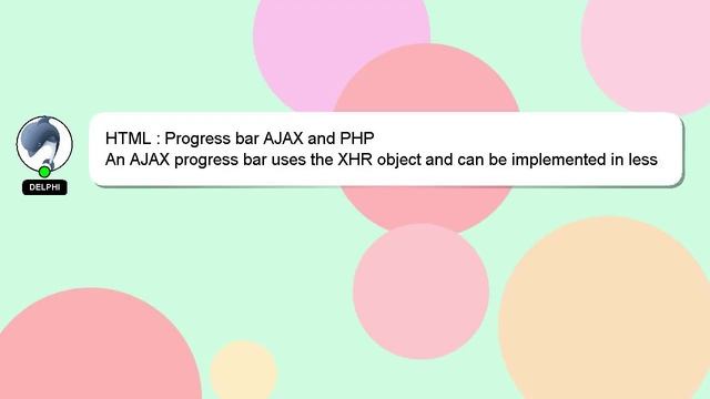 HTML : Progress bar AJAX and PHP смотреть онлайн