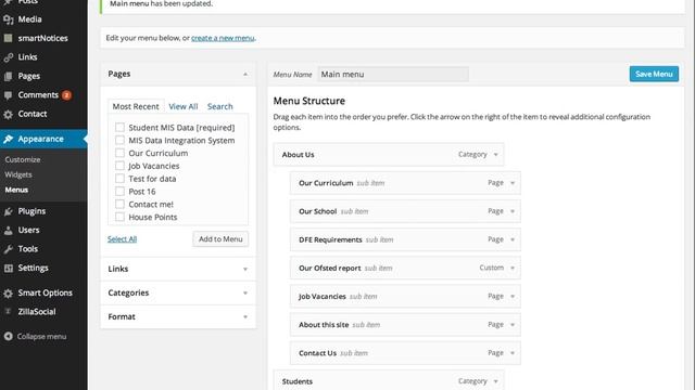 adding items to the main menu in wordpress смотреть онлайн