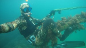 Подводная охота в Черном море... Осень.