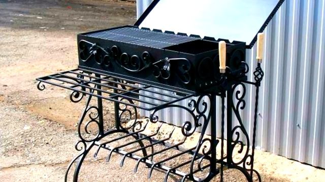 Мангал для дачного участка, с решеткой гриль для жарки мяса, рыбы, барбекю с крышкой. Днепропетровс смотреть онлайн