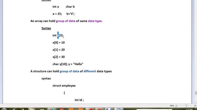 DIFFERENCE BETWEEN VARIABLE ARRAY STRUCTURE IN C PROGRAM смотреть онлайн