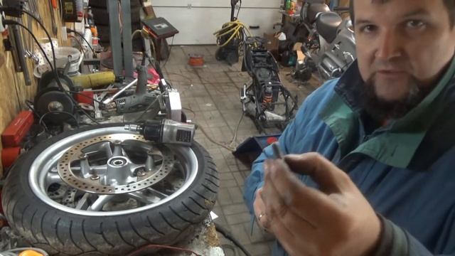 BMW K1200LT Баклажан, замена тормозных шлангов на армированные, тормозных дисков смотреть онлайн