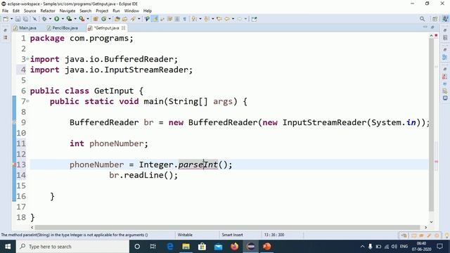 Get user input in java | Java Tutorial | E3schools смотреть онлайн