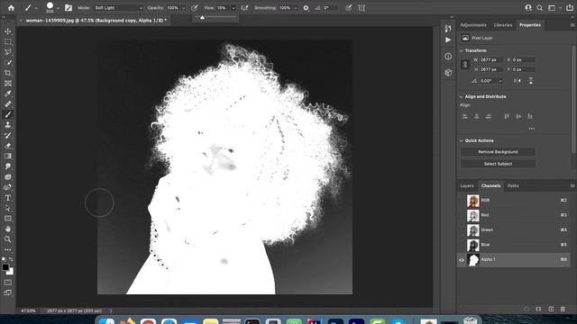 How To Select Hair Using Channels & Calculations In Photoshop (3 Min) смотреть онлайн