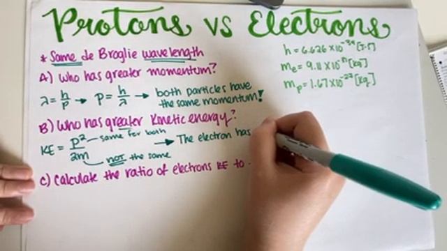 PHY7C Quantum Mechanics Practice Problem - Proton vs Electron смотреть онлайн