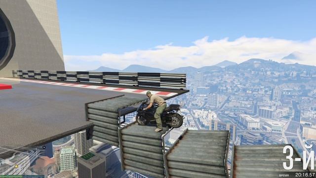 Мото скилл тест - паркур [Moto skill test - parkour] в GTA V OnLine смотреть онлайн