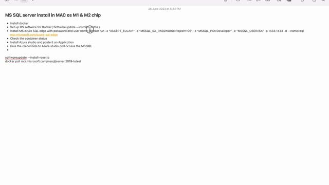 MS SQL server Installation In MAC-M1/M2/Intel using of DOCKER смотреть онлайн