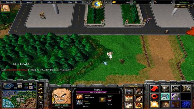 warcraft 3 Custom map DBZ budokai "What does the scouter say" смотреть онлайн