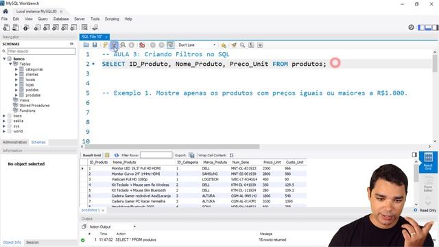 Criando Filtros no SQL com o Comando WHERE - Curso de SQL - Aula 3 смотреть онлайн