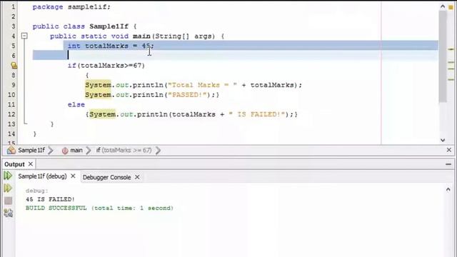JAVA TUTORIAL Lesson 6 : IF Statements