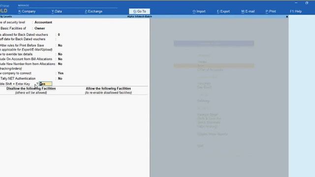 Tally Add On : Disable Shift + Enter Key for User Group and Voucher Type in TallyPrime Software. смотреть онлайн