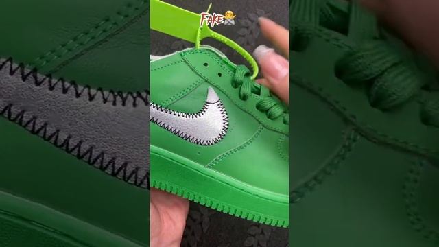 Real Vs Fake Green Off-White Nike Air Force 1 #sneakerhead #sneakers #viral смотреть онлайн