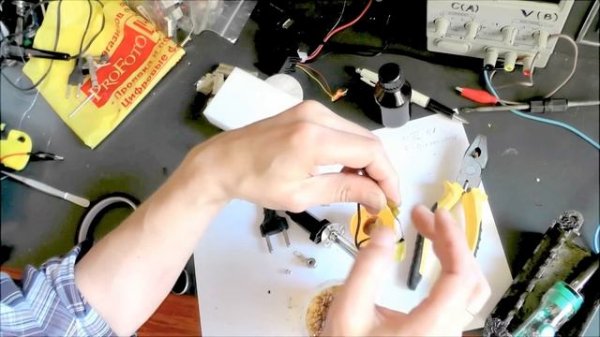 Soldering Rework 220 volts to 5-12 volts Переделка паяльника с 220 вольт на 5 - 12 вольт..