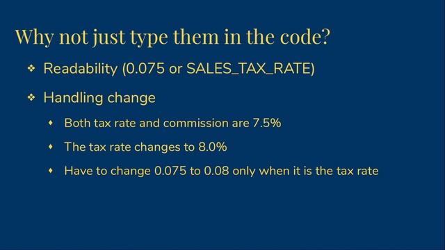 Named Constants in Java смотреть онлайн