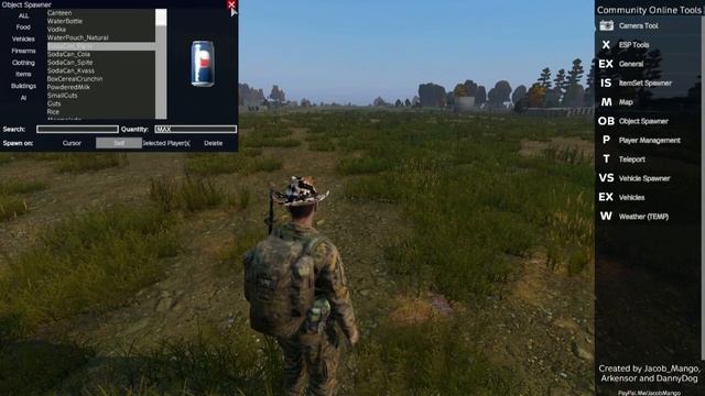 CF & Community Online Tools Mods How To Spawn Items AND Teleport On A Nitrado DayZ PC Private Serve