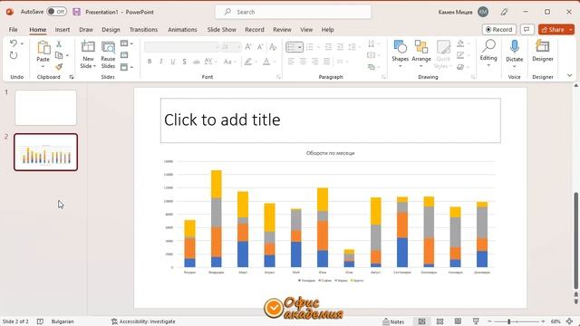 Копиране на свързани диаграми от Excel в PowerPoint (видео 50 от 100) смотреть онлайн