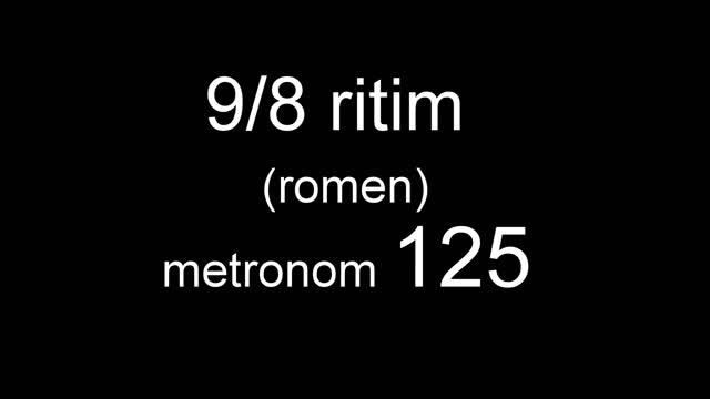 9/8 ritim (romen) metronom 125 bpm. смотреть онлайн