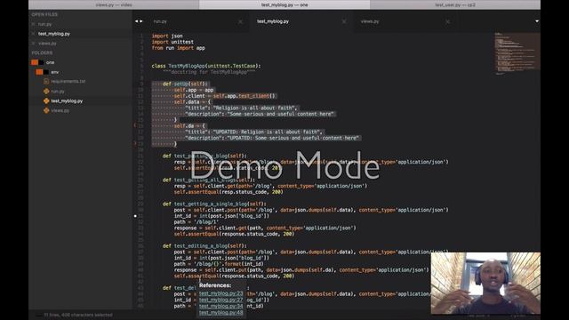 Writing tests for a RESTful API flask app смотреть онлайн
