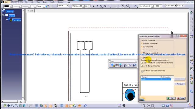 Catia V5 Drafting|Adding Annotation|Generating all dimensions|Beginner's Tutorials смотреть онлайн
