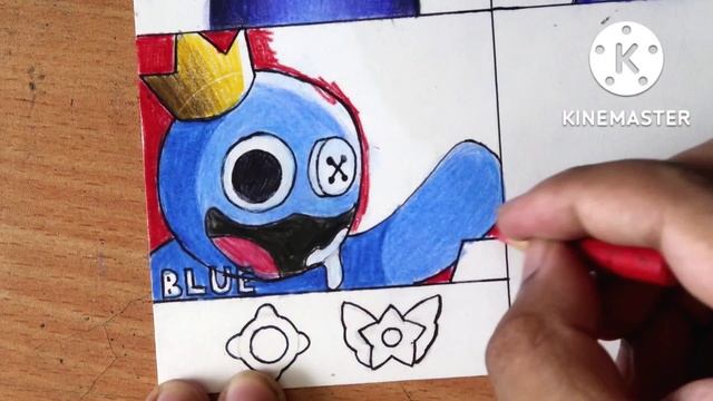 Drawing ROBLOX - Rainbow Friends BLUE in Different Styles смотреть онлайн