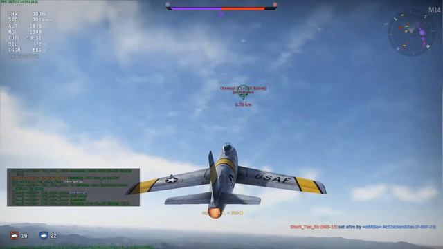 War thunder F-86 gameplay Ft. Wolf_ofthe_North смотреть онлайн