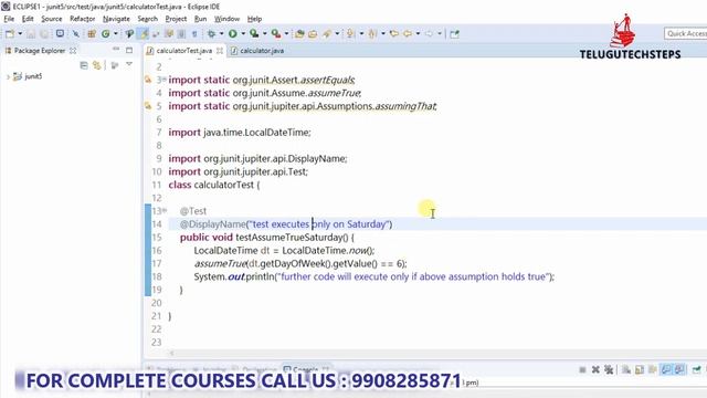 JUNIT5 ASSUMPTIONS смотреть онлайн