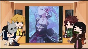 Реакция КРД на прошлых Хашира |геншин импакт| |Аяка и Ху Тао + Сара и Дилюк|