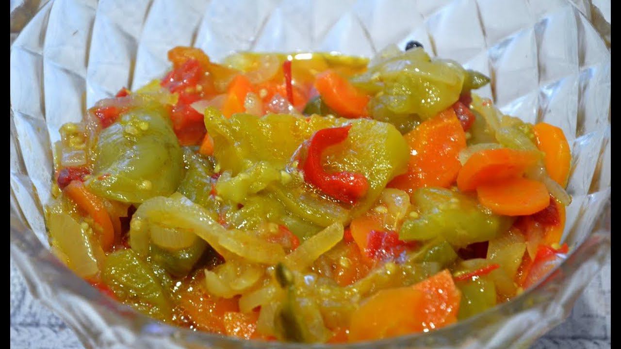 Салат из зеленых помидор на зиму без стерилизации. смотреть онлайн