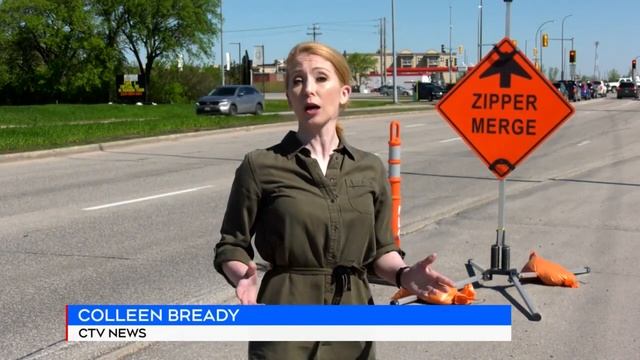 zipper merge on road under construction смотреть онлайн