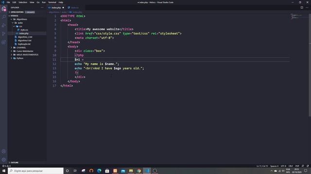Declaring variables in PHP. смотреть онлайн