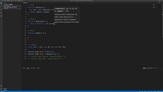 Mean, Median and Mode with JavaScript смотреть онлайн