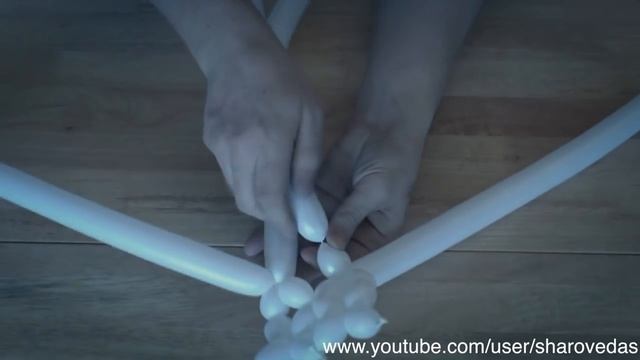 Плетение ШДМ "Крестиками" Weaving X of balloons. смотреть онлайн