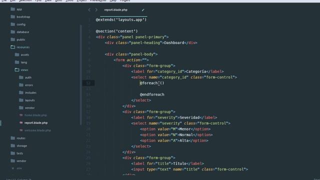 Inyectar variables en las vistas | Laravel: Sistema de gestión de incidencias Capítulo 8 смотреть онлайн