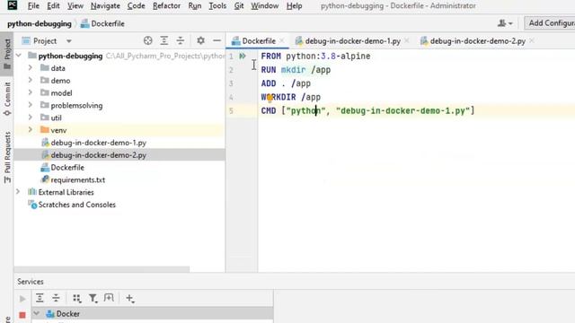 Debug Python Application in Docker using PyCharm смотреть онлайн