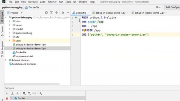 Debug Python Application in Docker using PyCharm