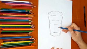 Как нарисовать стакан воды. Онлайн-школа рисования "Малевашки"