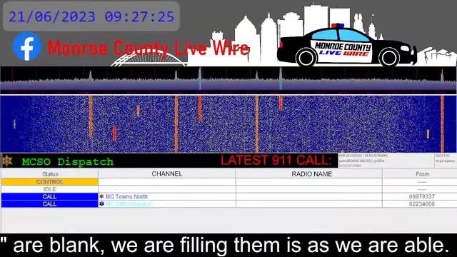 Monroe County Live Wire Fire, EMS, Police Scanner 24/7 06/20/2023 AM смотреть онлайн