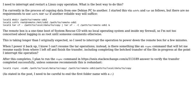 How to resume an interrupted transfer with rsync? смотреть онлайн