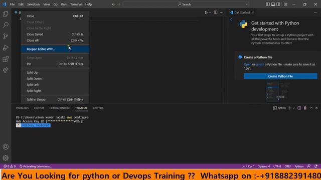 Lecture-72 How to Create EC2 instance using Python Boto3 Automation with AWS and Python смотреть онлайн