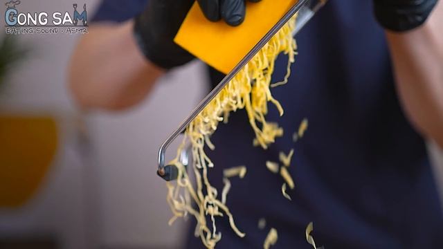 ASMR MUKBANG 짜파게티 & 치즈 & 스테이크! TRUFFLE OIL BLACK BEAN NOODLES & STEAK & CHEESE EATING SOUND!