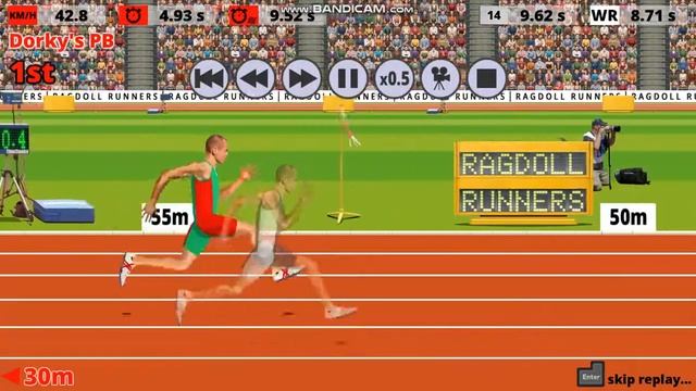 Beating Ussain't Bot 100M || Ragdoll Runners смотреть онлайн