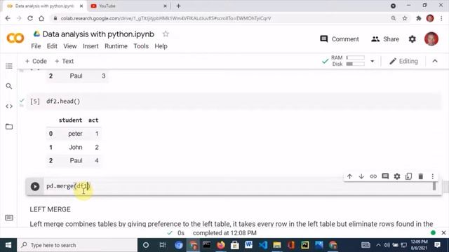How to perform outer merge using pandas смотреть онлайн