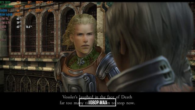 Final Fantasy XII The Zodiac Age | RTX 3050 M 75W | 5600H | 1x8GB | 1080p Max Gameplay
