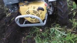 вспашка огорода осенью мотоблоком мб 90