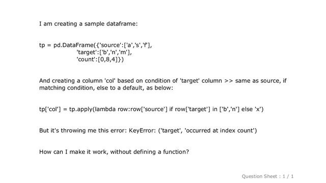 Pandas : applying lambda row on multiple columns pandas смотреть онлайн