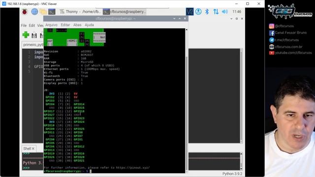 Programando em Python no Raspberry #P1 GPIO com RPi.GPIO - Curso de Raspberry pi - Aula 08 смотреть онлайн
