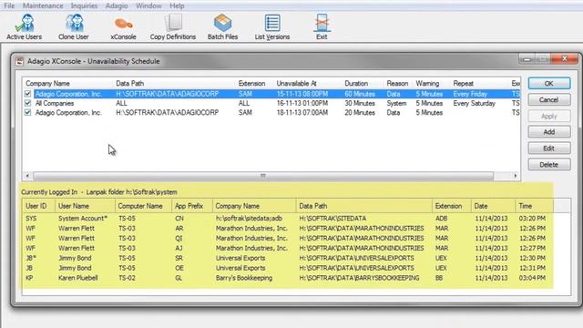 Adagio Console - Shutdown Programs смотреть онлайн