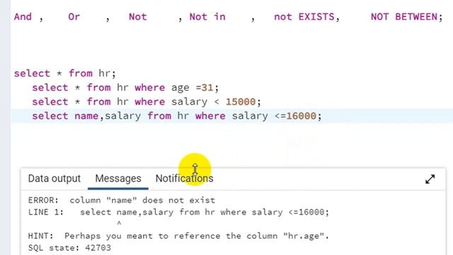 Lecture_09 part -2 sql where clause, comparision and logical operators смотреть онлайн