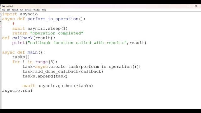 CALLBACKS IN PYTHON|ASYNCIO IN PYTHON|ASYNCIO USING CALLBACKS IN PYTHON смотреть онлайн